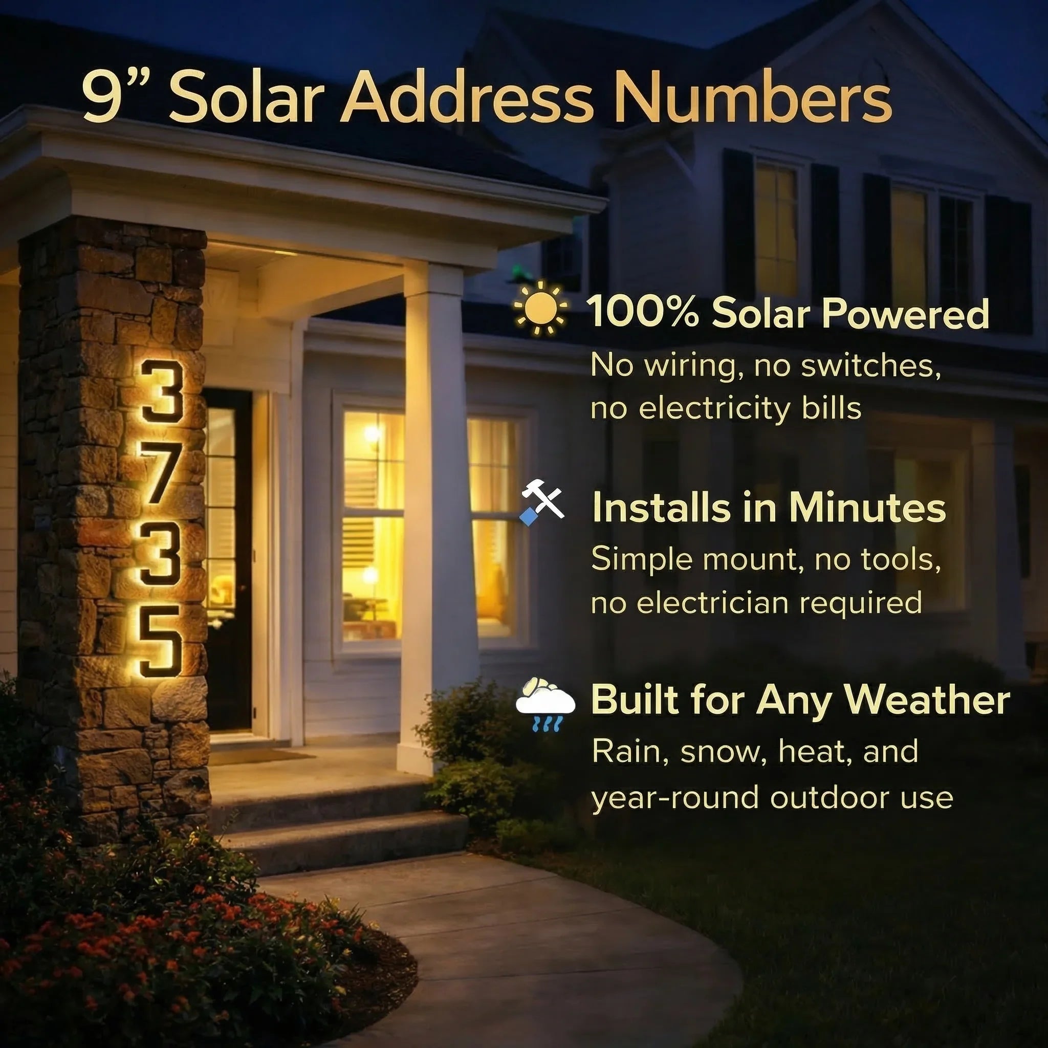 Vori™ Solar House Numbers
